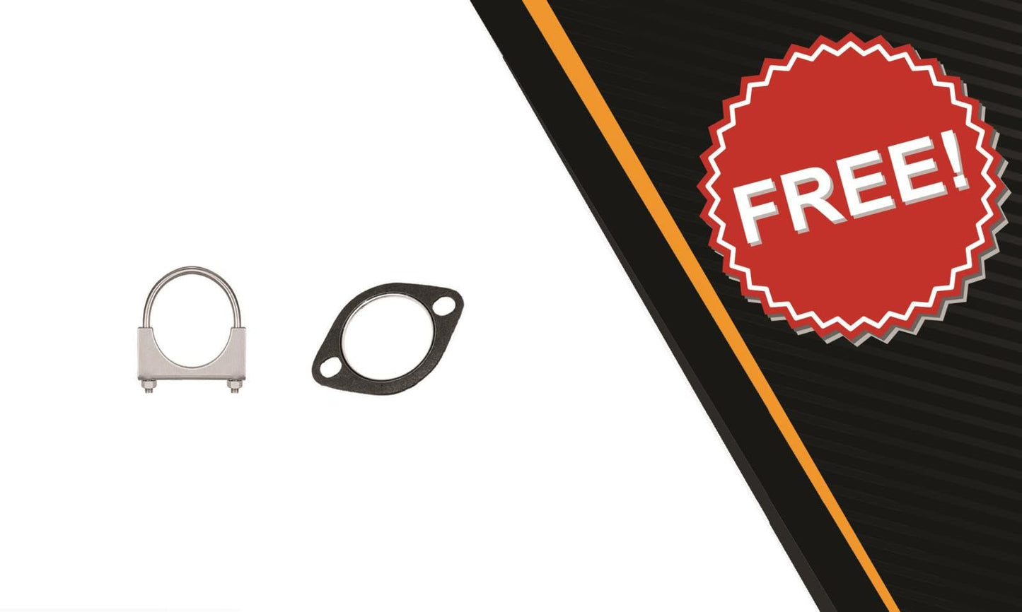 Northeastern Exhaust | Direct Fit Intermediate Flex Pipe & Muffler Exhaust System Kit Compatible for Nissan Frontier 2001-2004 2.4L | Free Gasket and Clamp Included