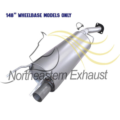 Northeastern Exhaust | Stainless Steel Exhaust Muffler, Resonator, and Tail Pipe Assembly Compatible for Ford Transit 150 / 250 / 350 / 350 HD 2015-2019 3.7L | Free Clamps Included | Automotive Replacement Part
