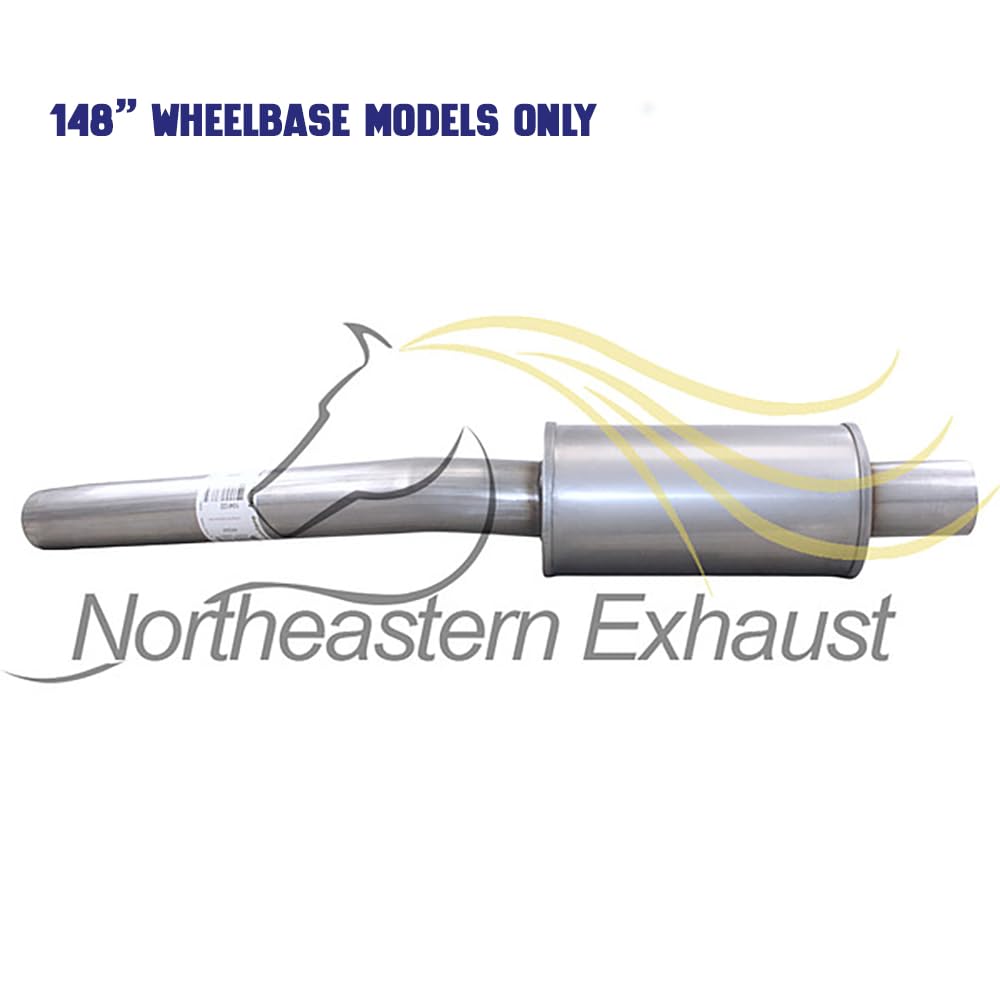 Northeastern Exhaust | Stainless Steel Exhaust Muffler, Resonator, and Tail Pipe Assembly Compatible for Ford Transit 150 / 250 / 350 / 350 HD 2015-2019 3.7L | Free Clamps Included | Automotive Replacement Part