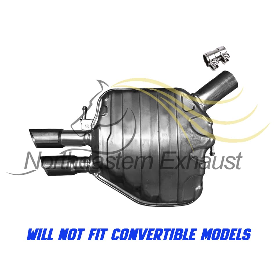 Northeastern Exhaust | Direct-Fit Rear Exhaust Muffler Compatible for Audi A5 Quattro 2010-2011 2.0L | Free Sleeve Included | Automotive Replacement Part