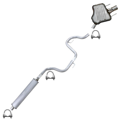 Northeastern Exhaust | Stainless Steel Resonator Pipe & Muffler Exhaust System Kit Compatible for Saab 9-3 2005-2008 & 2010-2011 2.0L | Free Clamps Included | Automotive Replacement Part