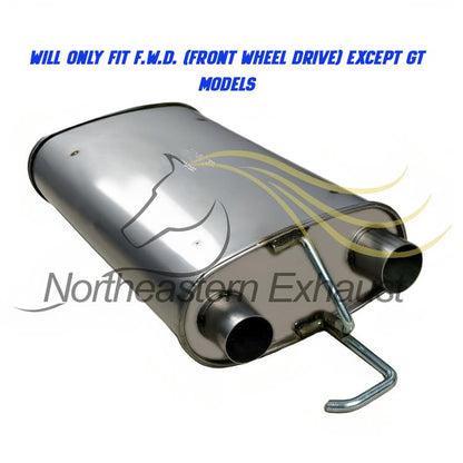 Northeastern Exhaust | Stainless Steel Exhaust Muffler & Tailpipe Exhaust System Kit Compatible for 2009-2010 Pontiac Vibe 2.4L 2.8L | F.W.D | Free Clamps Included | Automotive Replacement Part