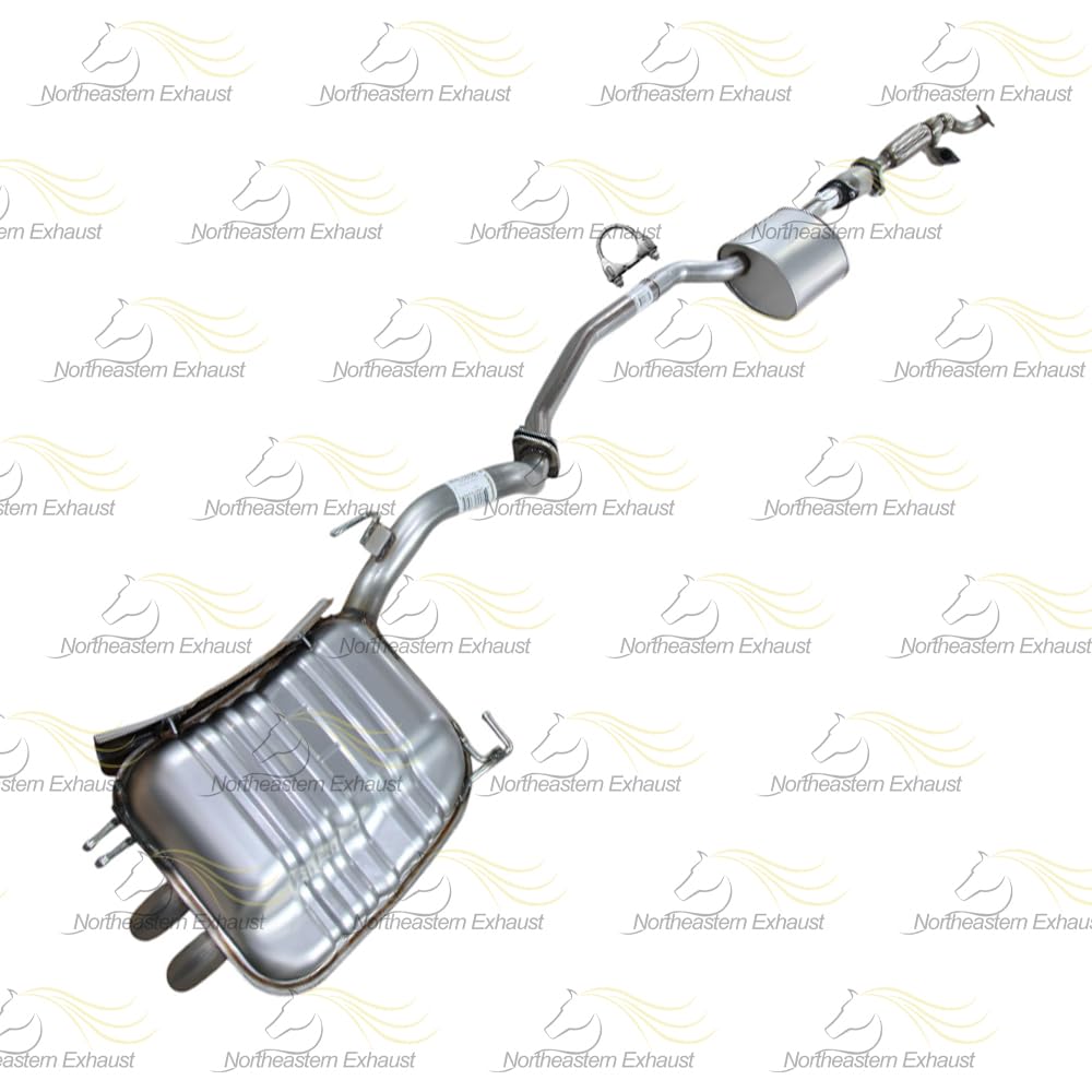 Northeastern Exhaust | Stainless Steel EPA-Approved Catalytic, Front Pipe, Resonator & Muffler Exhaust System Kit Compatible for Hyundai Santa Fe 2010-2012 3.5L | Free Gaskets and Clamp Included