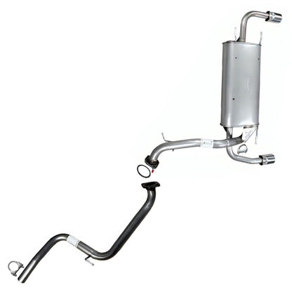 Northeastern Exhaust | Stainless Steel - Exhaust Intermediate Pipe and Muffler Compatible for Mazda 3 Hatchback 2010-2013 2.5L | Includes Gasket and Clamps | Hatchback