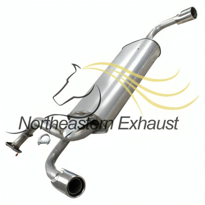 Northeastern Exhaust | Stainless Steel - Exhaust Intermediate Pipe and Muffler Compatible for Mazda 3 Hatchback 2010-2013 2.5L | Includes Gasket and Clamps | Hatchback