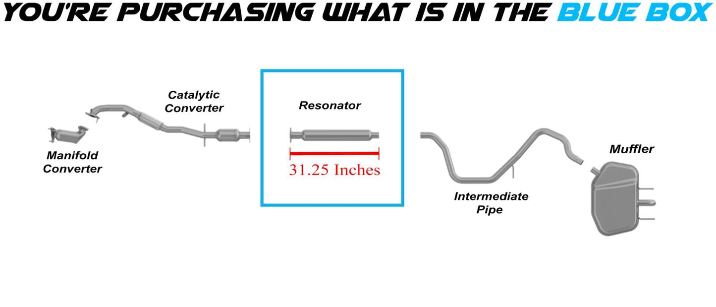 2013-2014 2.4L, 2013-2015 2.5L Chevrolet Malibu |2016 Chevrolet Malibu Limited 2.5L Exhaust Resonator Pipe