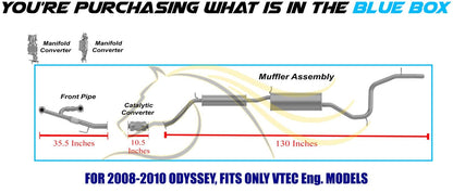 2005-2010 Honda Odyssey 3.5L Exhaust Pipe and Muffler with Catalytic