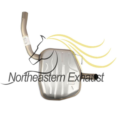 Northeastern Exhaust | Stainless Steel Direct-Fit Exhaust Passenger-Side Muffler Compatible for 2008-2010 Volvo V70 | 2008-2015  Volvo XC70 | 3.2L | Free Sleeves Included | Automotive Replacement Part