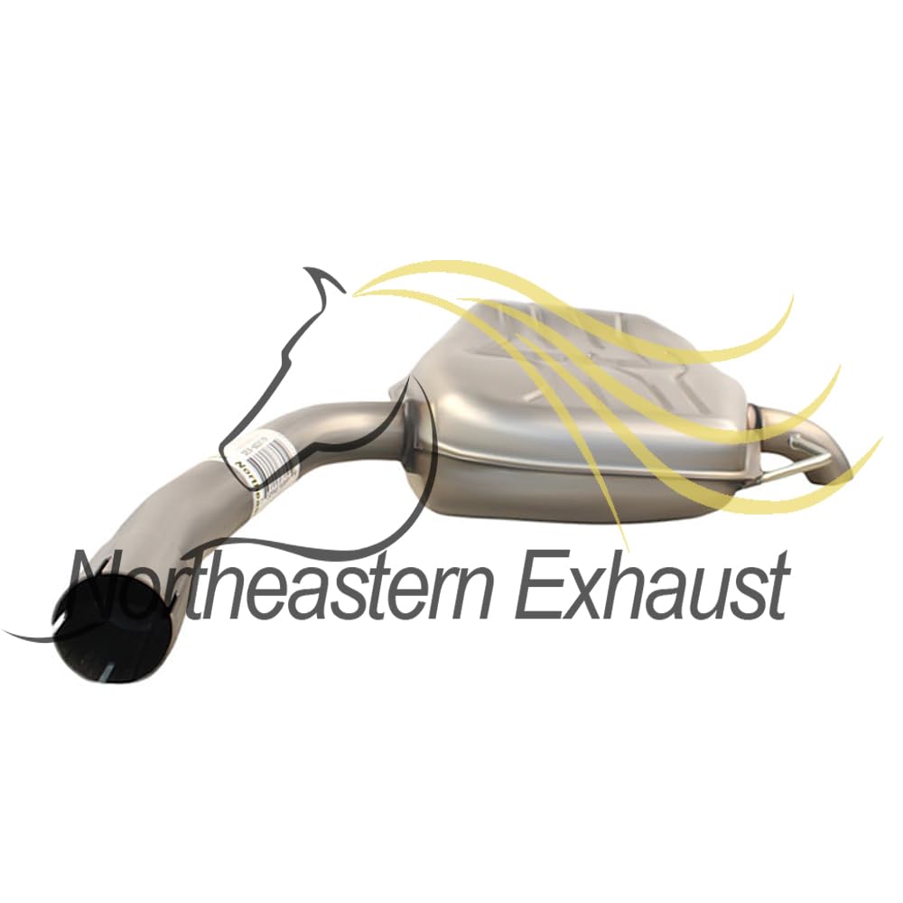Northeastern Exhaust | Stainless Steel Direct-Fit Exhaust Passenger-Side Muffler Compatible for 2008-2010 Volvo V70 | 2008-2015  Volvo XC70 | 3.2L | Free Sleeves Included | Automotive Replacement Part