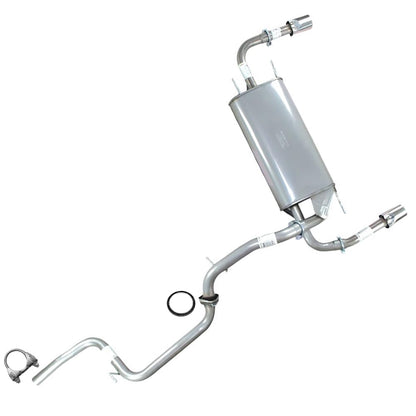 Northeastern Exhaust | Stainless Steel - Exhaust Intermediate Pipe and Muffler Compatible for Mazda 3 2010-2013 2.5L | Includes Gasket and Clamps | Sedan