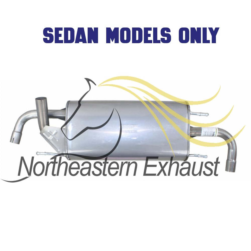 Northeastern Exhaust | Stainless Steel - Exhaust Intermediate Pipe and Muffler Compatible for Mazda 3 2010-2013 2.5L | Includes Gasket and Clamps | Sedan