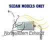Northeastern Exhaust | Stainless Steel - Exhaust Intermediate Pipe and Muffler Compatible for Mazda 3 2010-2013 2.5L | Includes Gasket and Clamps | Sedan