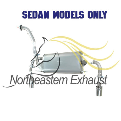 Northeastern Exhaust | Stainless Steel - Exhaust Intermediate Pipe and Muffler Compatible for Mazda 3 2010-2013 2.5L | Includes Gasket and Clamps | Sedan