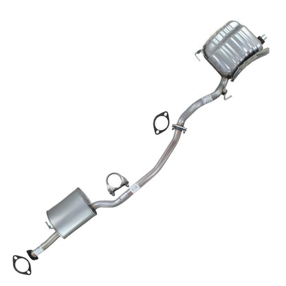 Northeastern Exhaust | Stainless Steel - Direct Fit Exhaust Resonator Pipe and Muffler Kit Compatible for Hyundai Santa Fe 2010-2012 3.5L - Includes Clamp & Gaskets