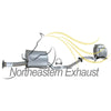 Northeastern Exhaust | Stainless Steel - Direct Fit Exhaust Resonator Pipe and Muffler Kit Compatible for Hyundai Santa Fe 2010-2012 3.5L - Includes Clamp & Gaskets
