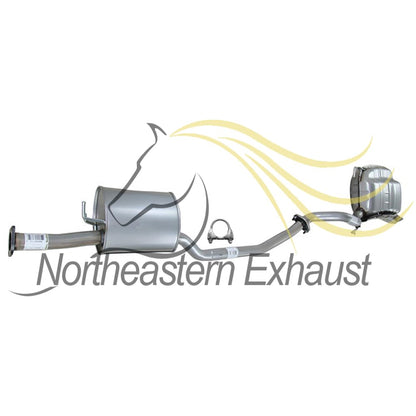 Northeastern Exhaust | Stainless Steel - Direct Fit Exhaust Resonator Pipe and Muffler Kit Compatible for Hyundai Santa Fe 2010-2012 3.5L - Includes Clamp & Gaskets