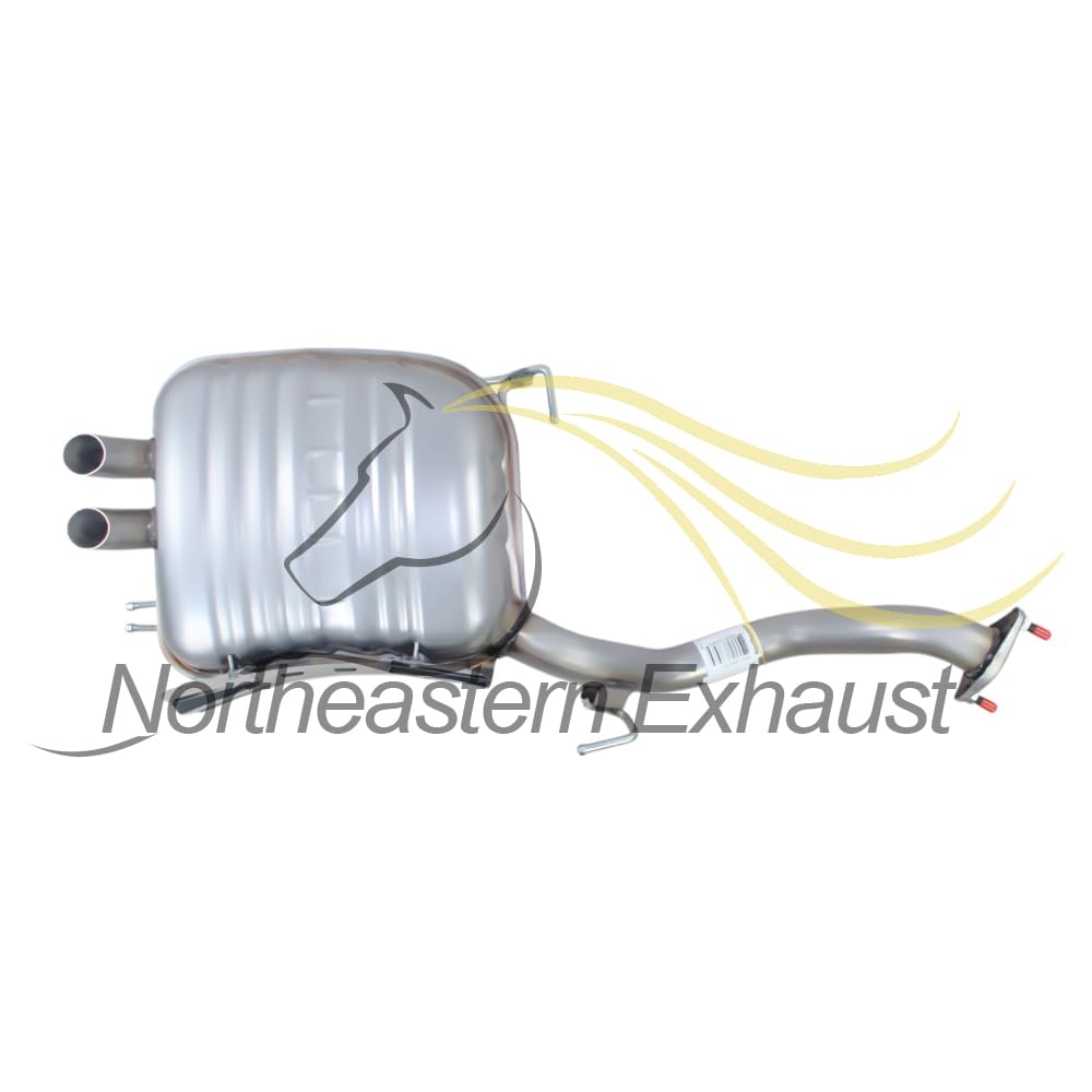Northeastern Exhaust | Stainless Steel - Direct Fit Exhaust Muffler Compatible for Kia Sorento 2011-2013 3.5L | Hyundai 2010-2012 3.5L - Includes Gasket | Automotive Replacement Part