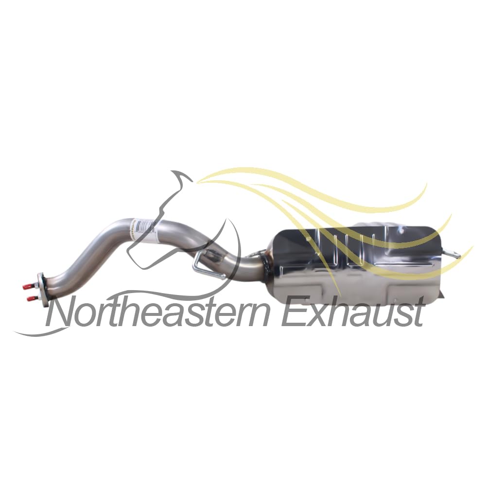 Northeastern Exhaust | Stainless Steel - Direct Fit Exhaust Muffler Compatible for Kia Sorento 2011-2013 3.5L | Hyundai 2010-2012 3.5L - Includes Gasket | Automotive Replacement Part