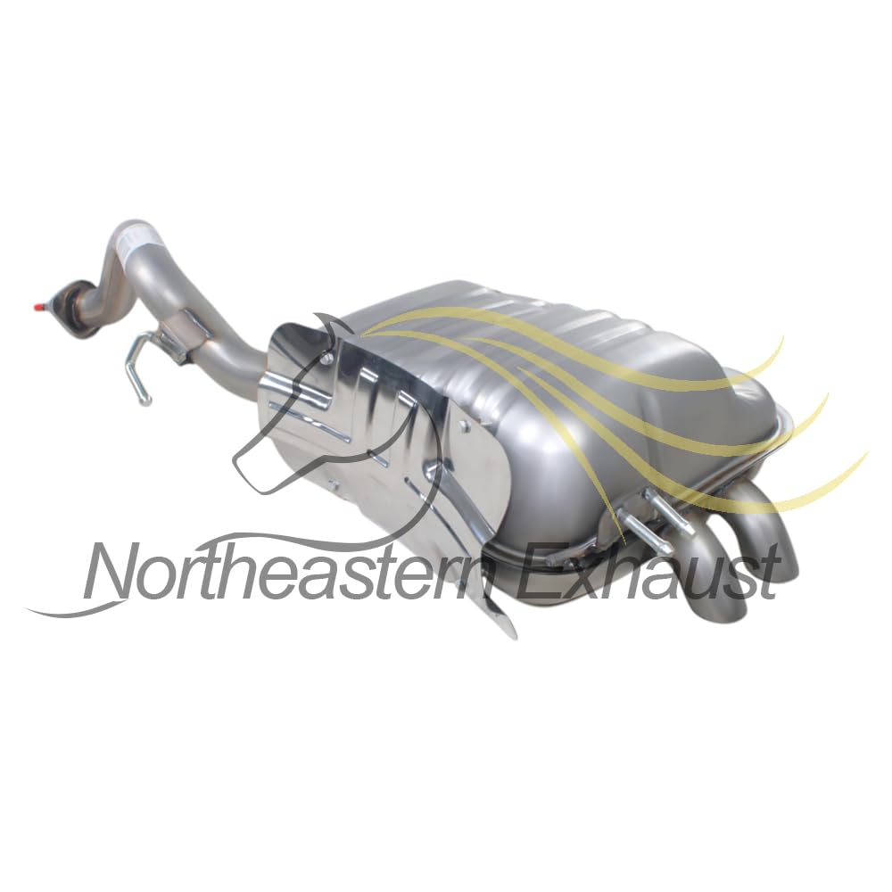 Northeastern Exhaust | Stainless Steel - Direct Fit Exhaust Muffler Compatible for Kia Sorento 2011-2013 3.5L | Hyundai 2010-2012 3.5L - Includes Gasket | Automotive Replacement Part