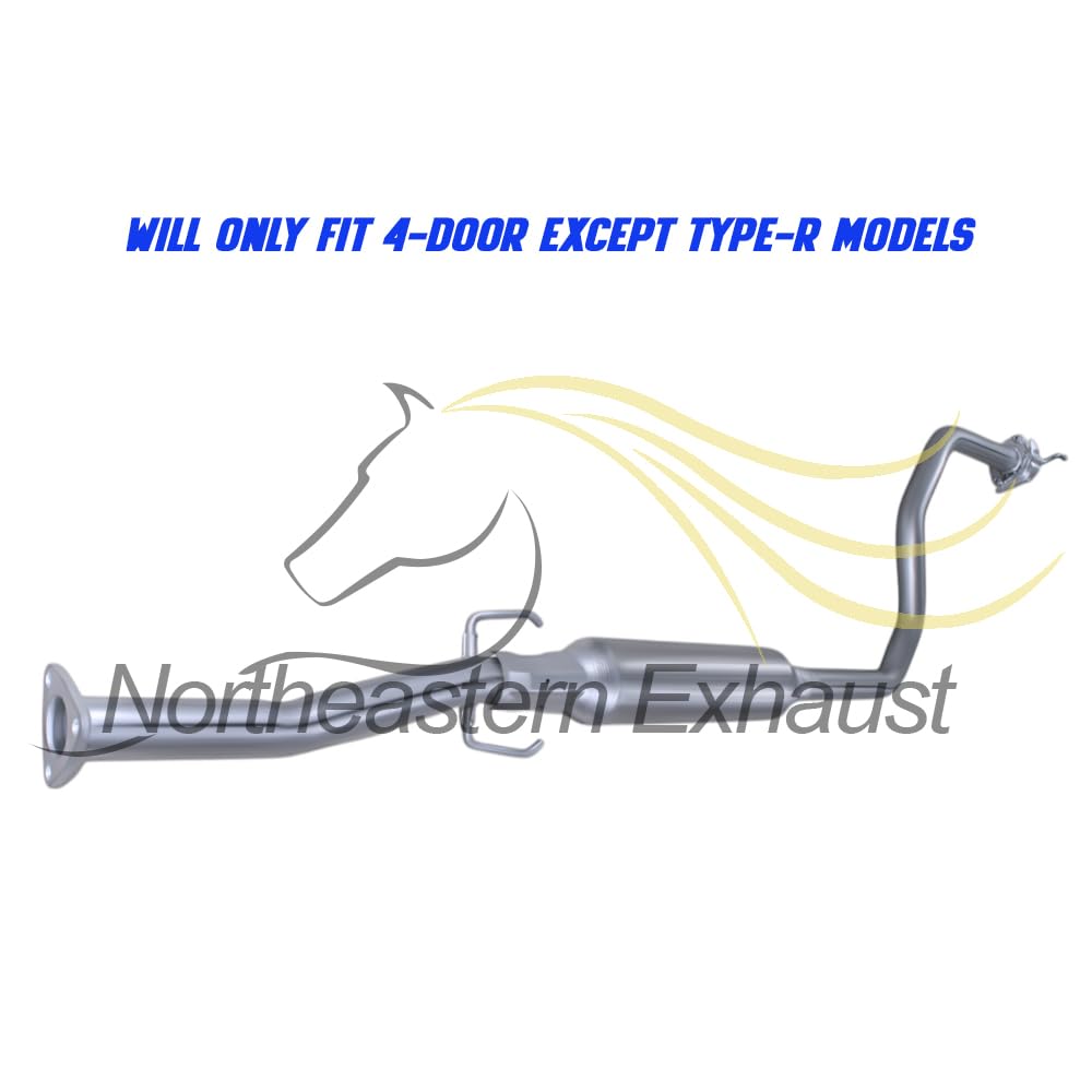Northeastern Exhaust | Direct Fit Exhaust Resonator Pipe Compatible for Acura Integra 1994-2001 1.8L 4-Door - Includes Gasket and Bolt Spring | For 4-Door Except Type-R Models