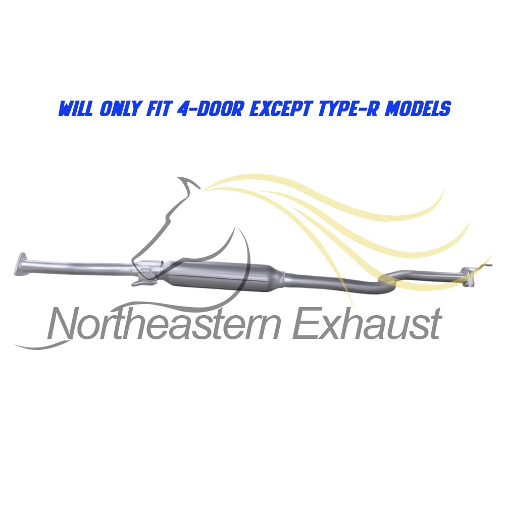 Northeastern Exhaust | Direct Fit Exhaust Resonator Pipe Compatible for Acura Integra 1994-2001 1.8L 4-Door - Includes Gasket and Bolt Spring | For 4-Door Except Type-R Models