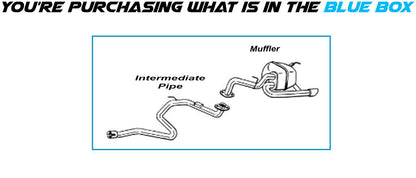 2007-2012 Toyota Yaris 1.5L Intermediate Pipe, Muffler Exhaust System Kit