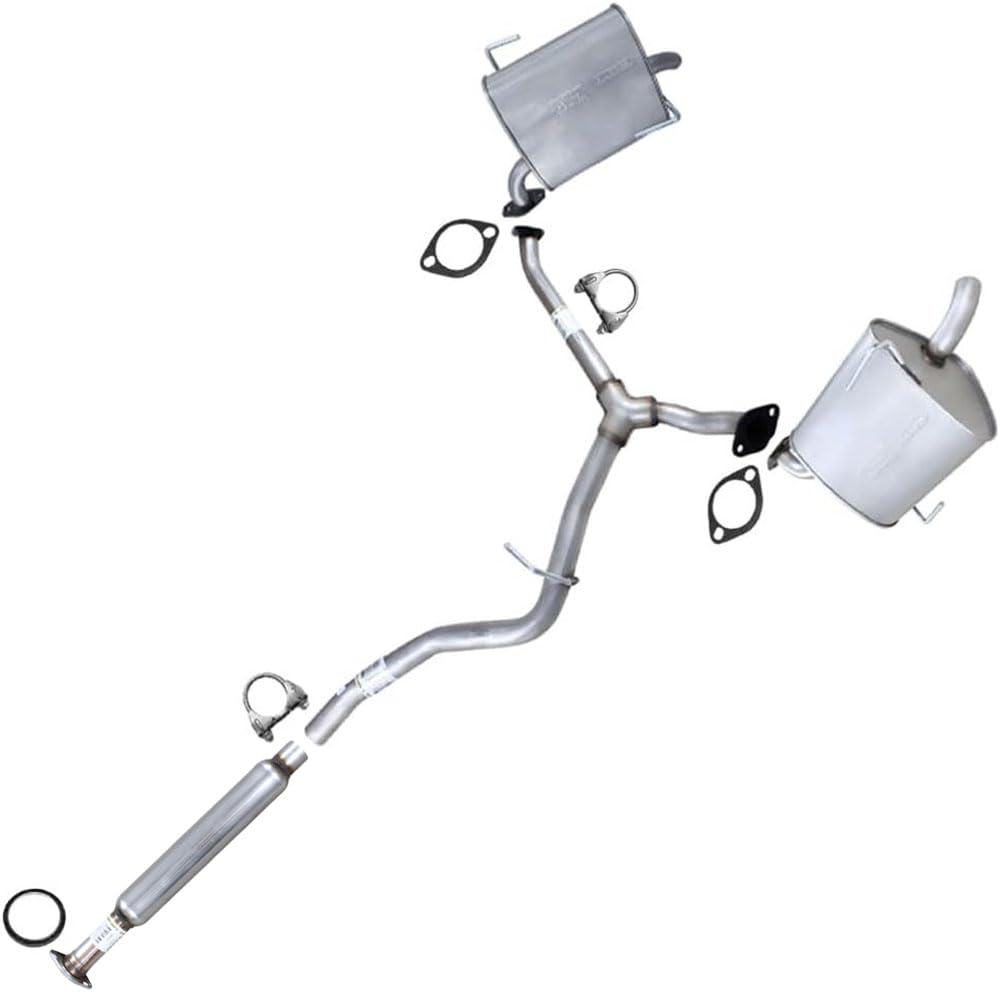 Northeastern Exhaust | Stainless Steel Resonator, Y Pipe, Pair of Muffler Exhaust System Kit Compatible for Subaru Outback 2010-2015 3.6L | Free Gasket and Clamp Included