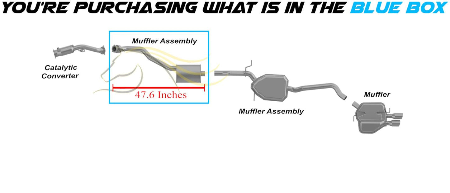 2009-2013 Audi A4 | 2009-2012 A4 Quattro | 2010-11 A5 and A5 Quattro 2. L Exhaust Muffler