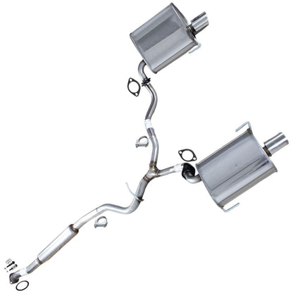 Northeastern Exhaust | Stainless Steel | Resonator Y-Pipe, Driver Side Muffler, and Passenger Side Muffler Exhaust System Kit Compatible with Subaru Legacy 2006-2009 2.5L | Free Gaskets, Spring Bolt Kit and Clamps Included | Automotive Replacement Part