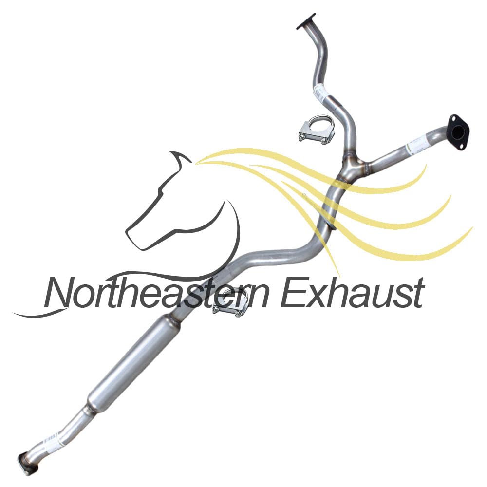 Northeastern Exhaust | Stainless Steel | Resonator Y-Pipe, Driver Side Muffler, and Passenger Side Muffler Exhaust System Kit Compatible with Subaru Legacy 2006-2009 2.5L | Free Gaskets, Spring Bolt Kit and Clamps Included | Automotive Replacement Part