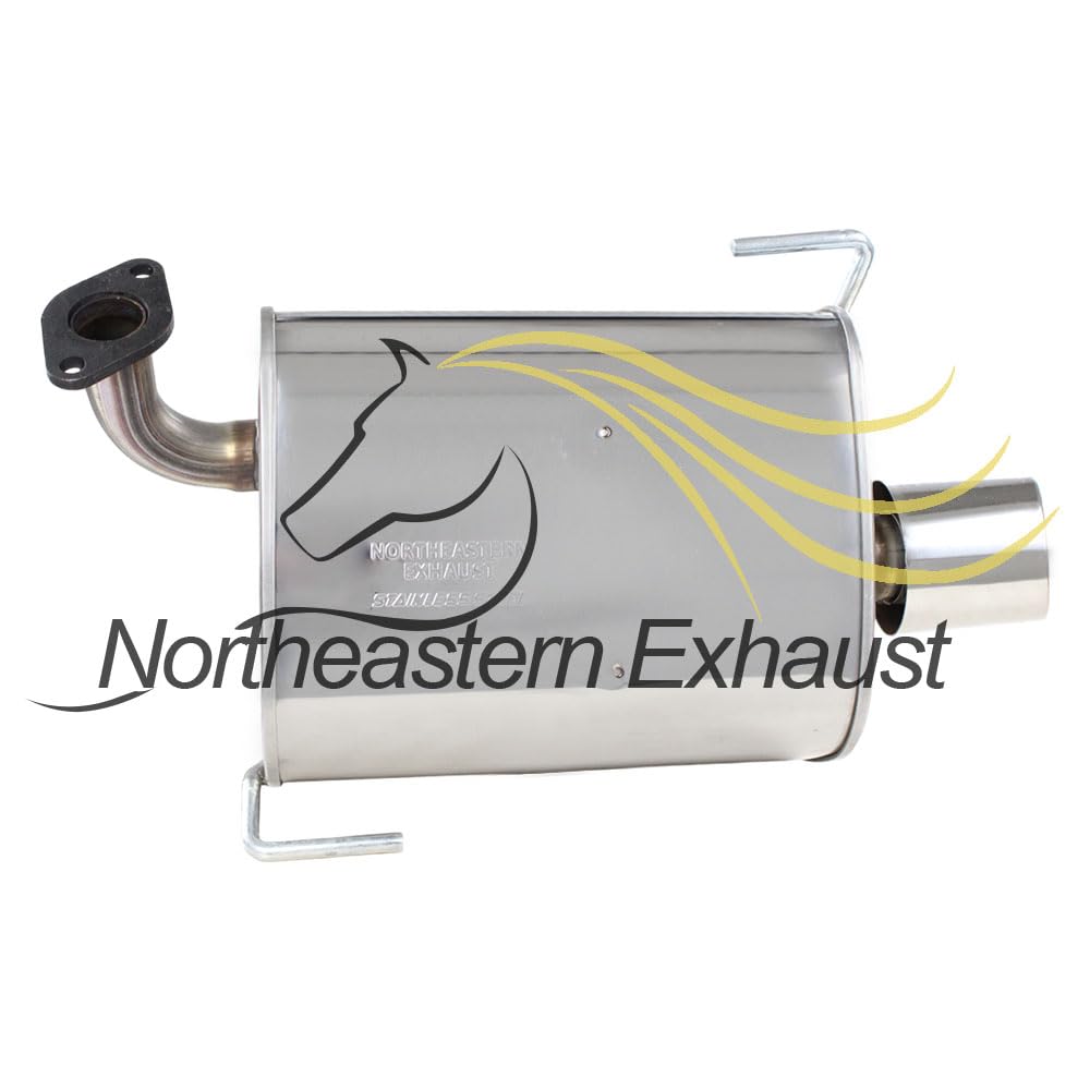 Northeastern Exhaust | Stainless Steel | Resonator Y-Pipe, Driver Side Muffler, and Passenger Side Muffler Exhaust System Kit Compatible with Subaru Legacy 2006-2009 2.5L | Free Gaskets, Spring Bolt Kit and Clamps Included | Automotive Replacement Part