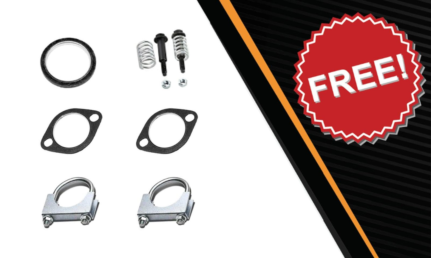 Northeastern Exhaust | Stainless Steel | Resonator Y-Pipe, Driver Side Muffler, and Passenger Side Muffler Exhaust System Kit Compatible with Subaru Legacy 2006-2009 2.5L | Free Gaskets, Spring Bolt Kit and Clamps Included | Automotive Replacement Part
