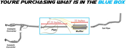 Exhaust Pipe and Muffler for Ford Ranger 2004-2008 3.0L | 2004-2011 4.0L