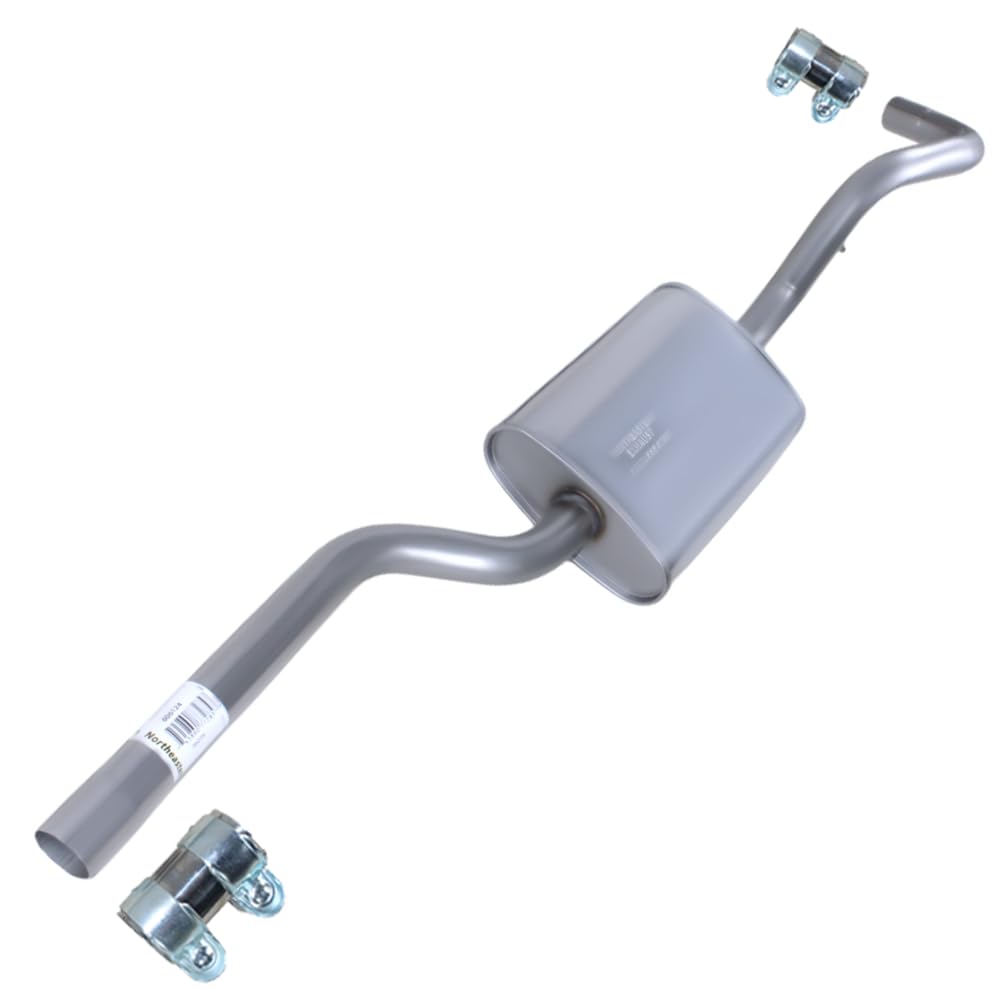 Northeastern Exhaust | Stainless Steel Rear Exhaust Resonator Pipe Compatible for 2013-2019 Ford Escape 2.0L, 2.5L | 2013-2016 Escape 1.6L | 2017-2019 Escape 1.5L | Free Sleeves Included | Automotive Replacement Part