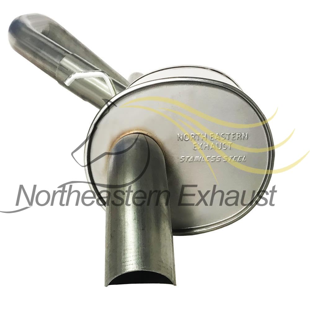 Northeastern Exhaust | Stainless Steel Resonator Pipe & Muffler Exhaust System Kit Compatible for 2002-2005 GMC Envoy XL 4.2L | 2003-2005 5.3L | Envoy XUV 2004-2005 5.3L 4.2L | Automotive Replacement Part | Free Clamps Included