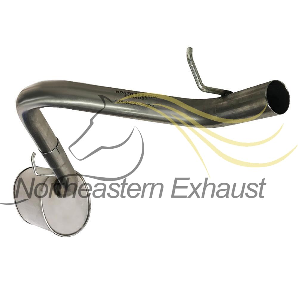 Northeastern Exhaust | Stainless Steel Resonator Pipe & Muffler Exhaust System Kit Compatible for 2002-2005 GMC Envoy XL 4.2L | 2003-2005 5.3L | Envoy XUV 2004-2005 5.3L 4.2L | Automotive Replacement Part | Free Clamps Included