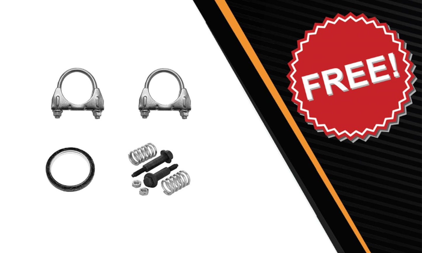 Northeastern Exhaust | Stainless Steel Exhaust Resonator Pipe Compatible for Toyota Highlander 2001-2003 3.0L | Free Gasket, Clamp and Bolt kit Included | Automotive Replacement Part