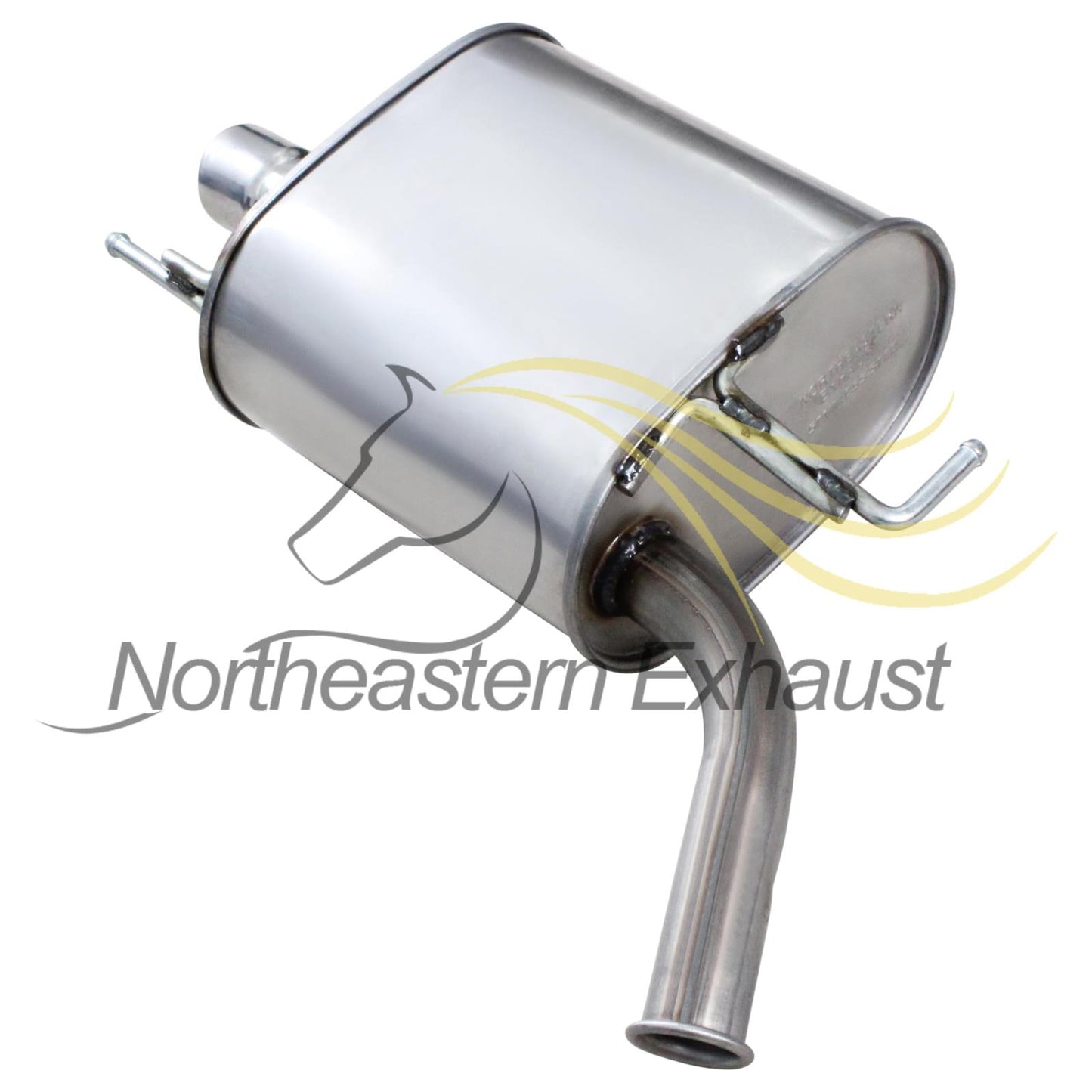 Northeastern Exhaust | Stainless Steel Driver-Side Exhaust Muffler Compatible for Infiniti G35 2007 3.5L | Free Clamp Included | Automotive Replacement Part