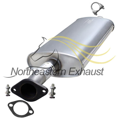 Northeastern Exhaust | Stainless Steel Exhaust Muffler Compatible for Ford Escape 2005-2008 2.3L & 3.0L | Mercury Mariner 2005-2008 2.3L & 3.0L | Mazda Tribute 2005-2006 3.0L | Tribute 2005-2006 & 2008 2.3L | Free Clamp, Gasket, and Bolts & Nuts Included