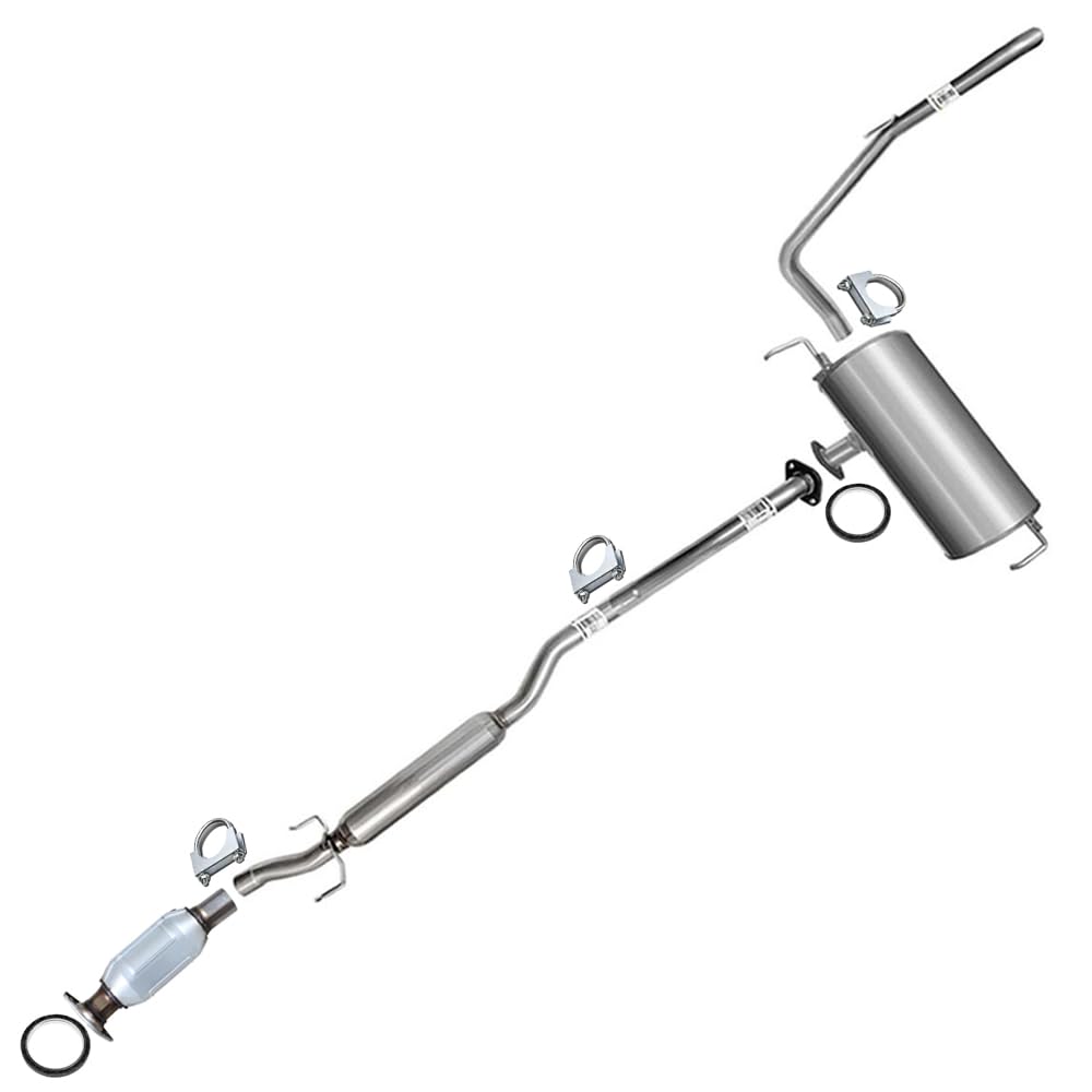 Northeastern Exhaust  |  Stainless Steel EPA-Approved Catalytic Converter, Resonator Pipe, Muffler, & Tail Pipe Exhaust System Kit Compatible for 2004-2006 Toyota Sienna 3.3L | Free Gaskets and Clamp Included | FWD