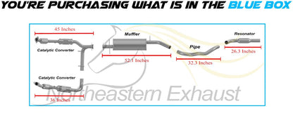 2005-2006 Lincoln Navigator 5.4L EPA Catalytic, Muffler Resonator Pipe Complete Exhaust Kit