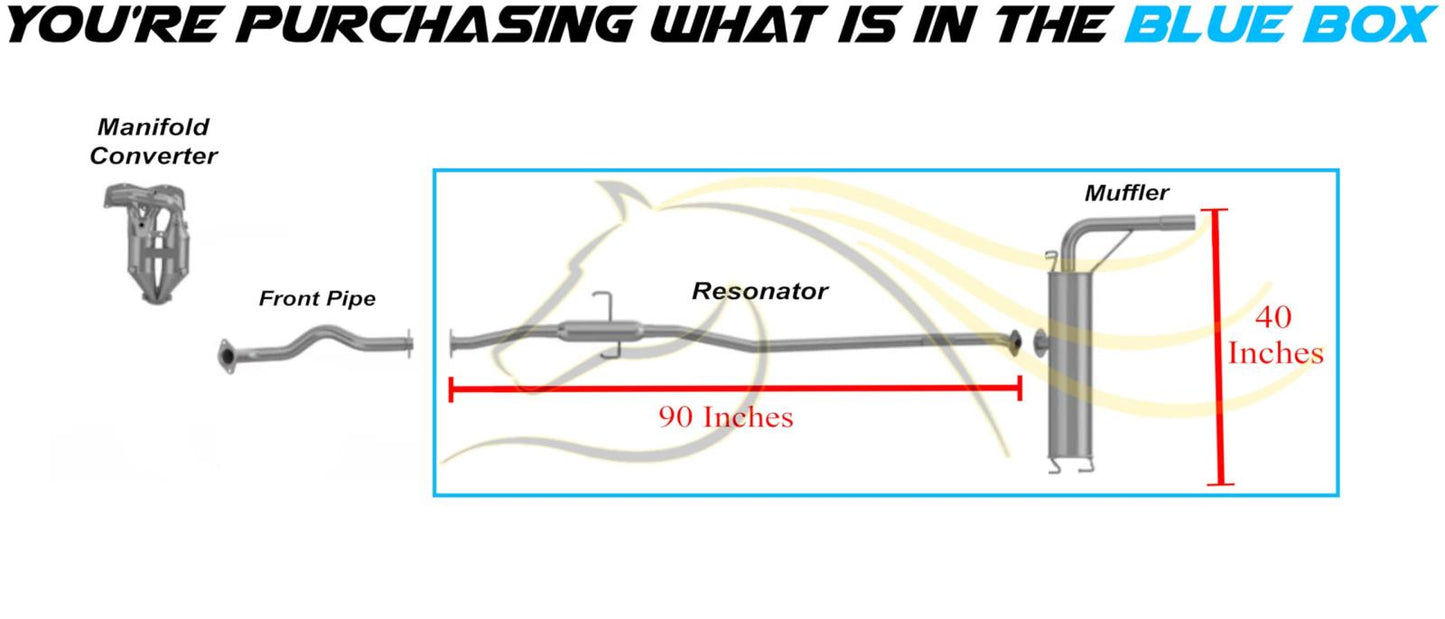2001-2003 Toyota RAV4 2.0L Resonator, Muffler Exhaust System Kit