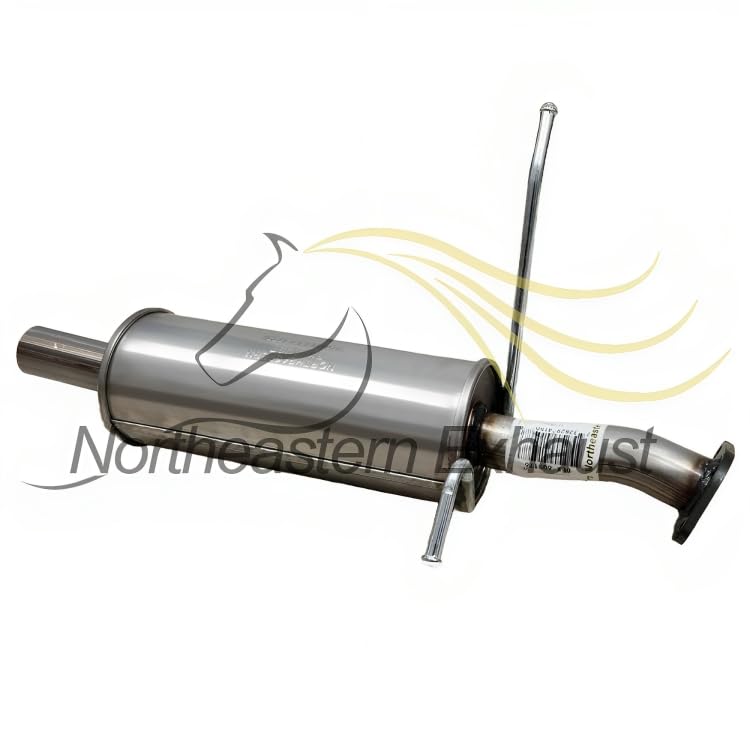 Northeastern Exhaust | Stainless Steel Exhaust Resonator Pipe Compatible for 2001-2004 Hyundai Santa Fe 2.4L | 2001-2006 Hyundai Santa Fe 2.7L | Free Gasket and Clamp Included