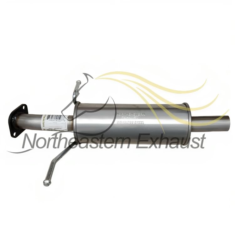 Northeastern Exhaust | Stainless Steel Exhaust Resonator Pipe Compatible for 2001-2004 Hyundai Santa Fe 2.4L | 2001-2006 Hyundai Santa Fe 2.7L | Free Gasket and Clamp Included