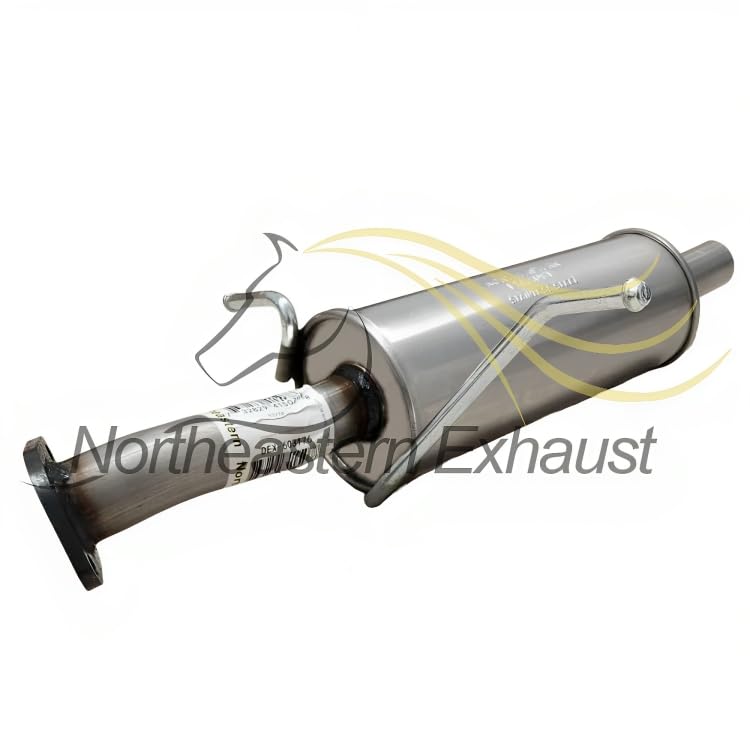 Northeastern Exhaust | Stainless Steel Exhaust Resonator Pipe Compatible for 2001-2004 Hyundai Santa Fe 2.4L | 2001-2006 Hyundai Santa Fe 2.7L | Free Gasket and Clamp Included