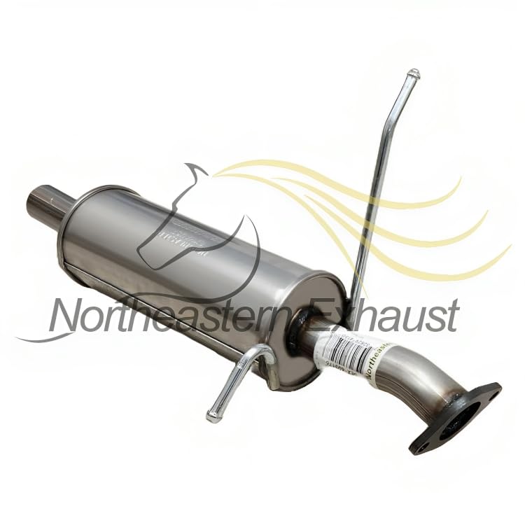 Northeastern Exhaust | Stainless Steel Exhaust Resonator Pipe Compatible for 2001-2004 Hyundai Santa Fe 2.4L | 2001-2006 Hyundai Santa Fe 2.7L | Free Gasket and Clamp Included