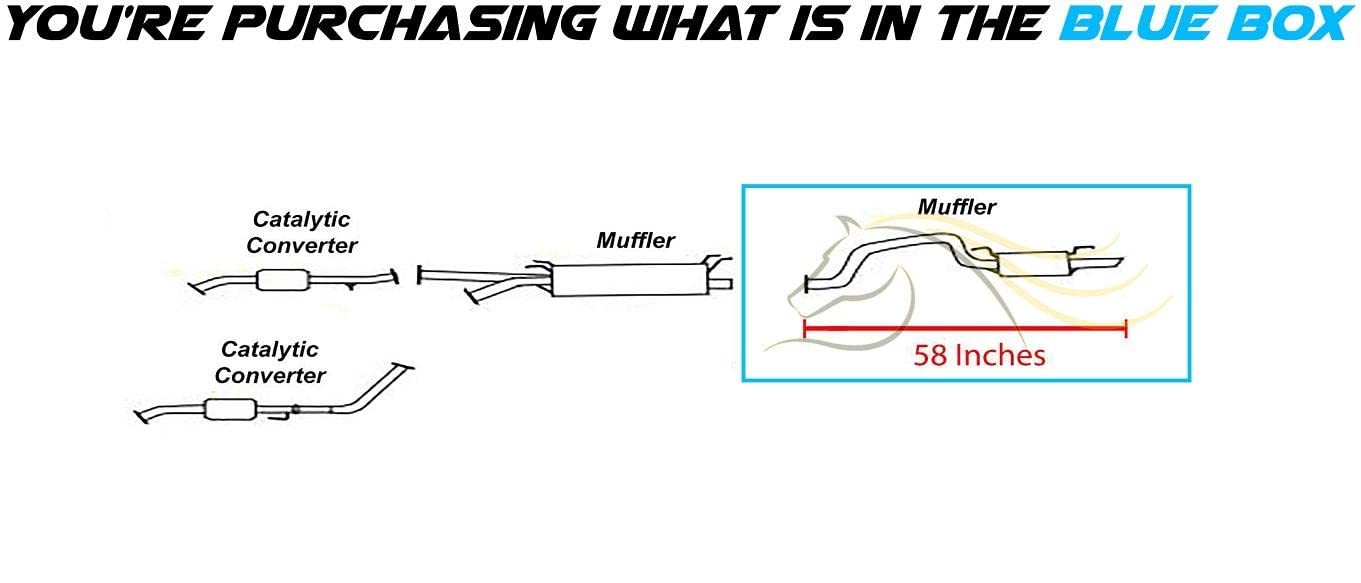 Northeastern Exhaust | Stainless Steel Rear Muffler Compatible for Toyota Sequoia 2001-2007 4.7L | Free Gasket, Clamp and Hangers Included | Automotive Replacement Part
