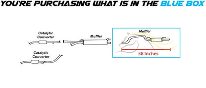 Northeastern Exhaust | Stainless Steel Rear Muffler Compatible for Toyota Sequoia 2001-2007 4.7L | Free Gasket, Clamp and Hangers Included | Automotive Replacement Part