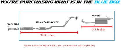 2011-2013 Hyundai Elantra 1.8L and 2014-2018 Kia Forte 2.0L EPA-Approved Catalytic, Muffler Exhaust System Kit