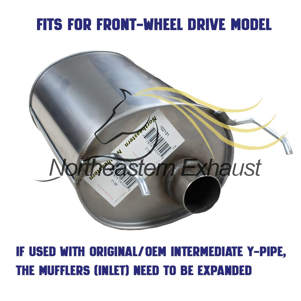 1997-2002 Pontiac Grand Prix 3.8L Exhaust Passenger-Side Muffler with Hangers